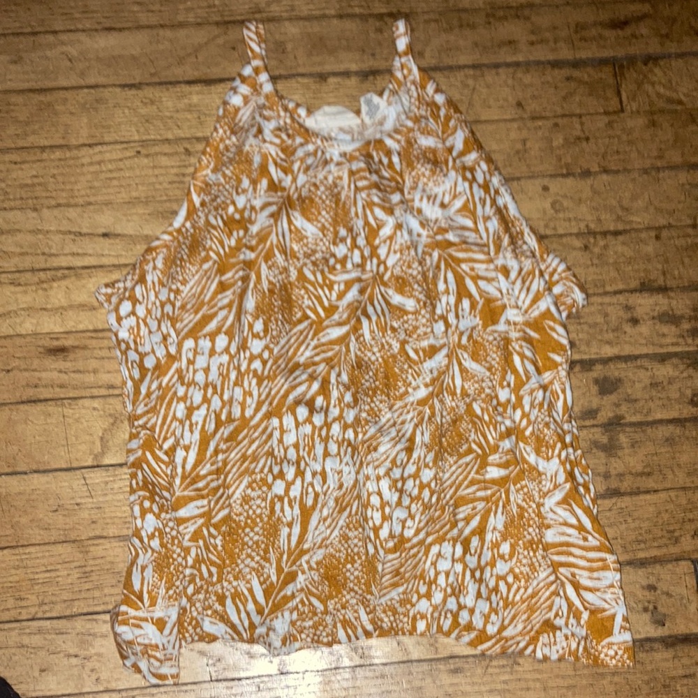 floral loose tank top